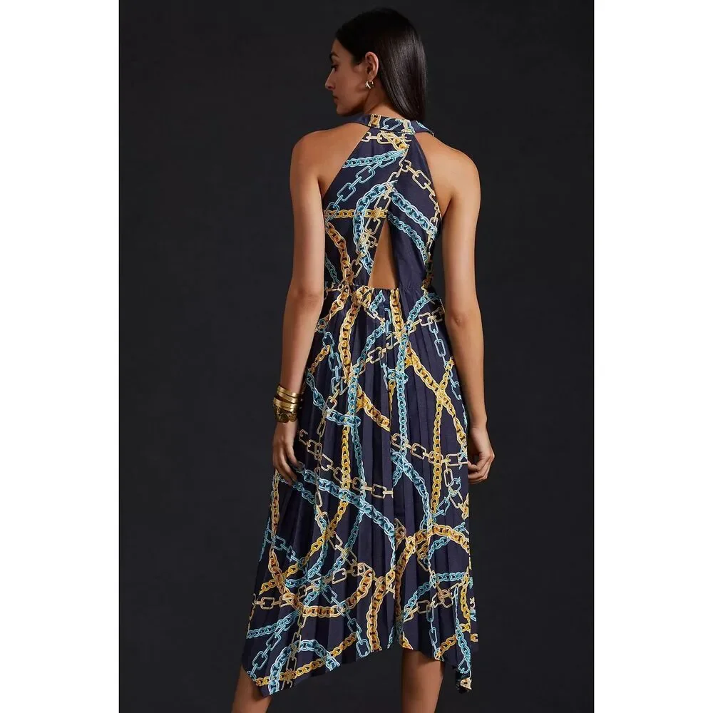 Maeve /Anthropologie Pleated Hanky Hem Dress - Picture 2 of 9